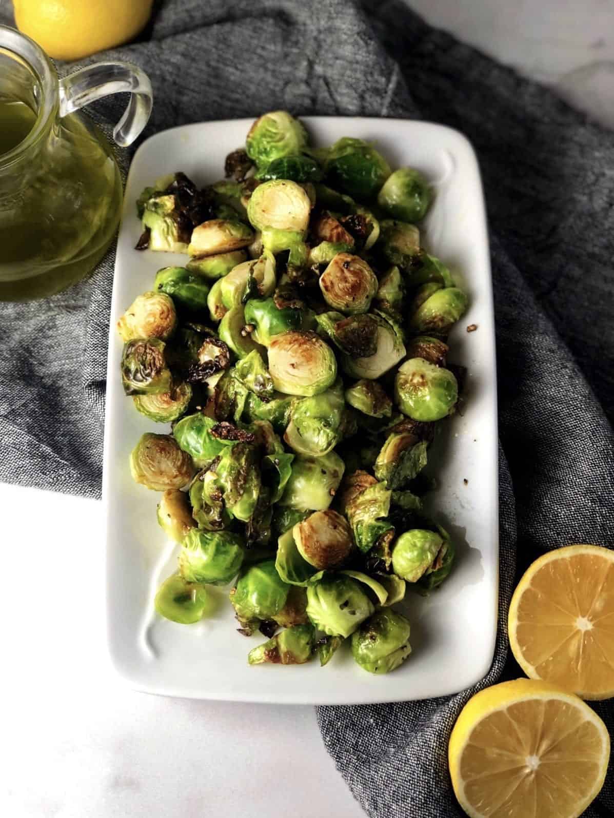 top view brussels sprouts