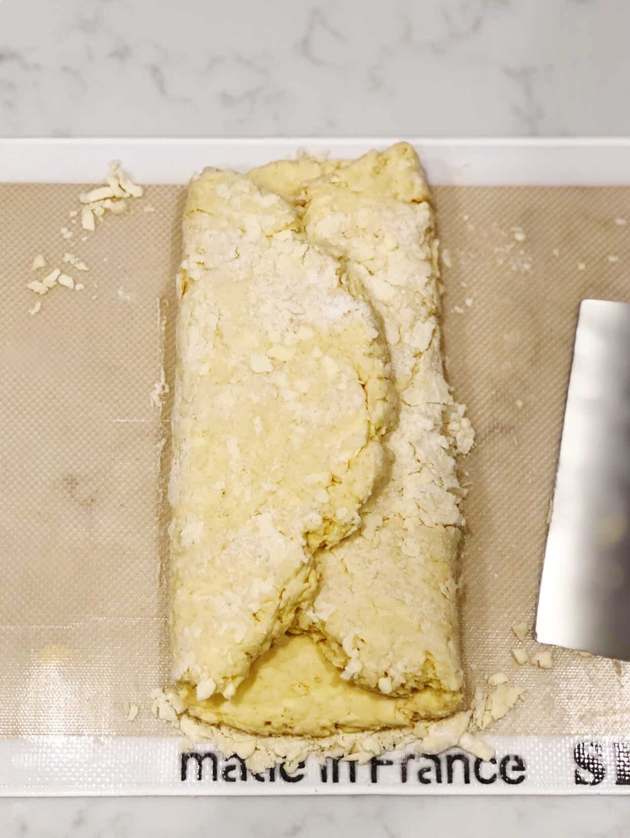 scone dough folded