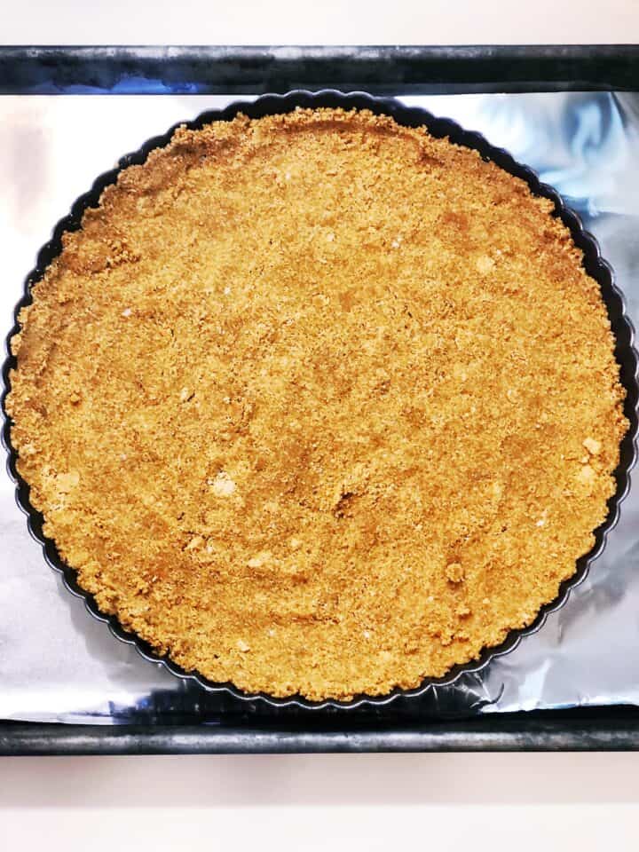 graham crackers pressed in to pan