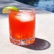 Aperol fizz close up