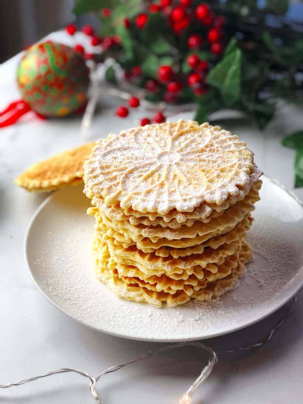 holiday pizzelle
