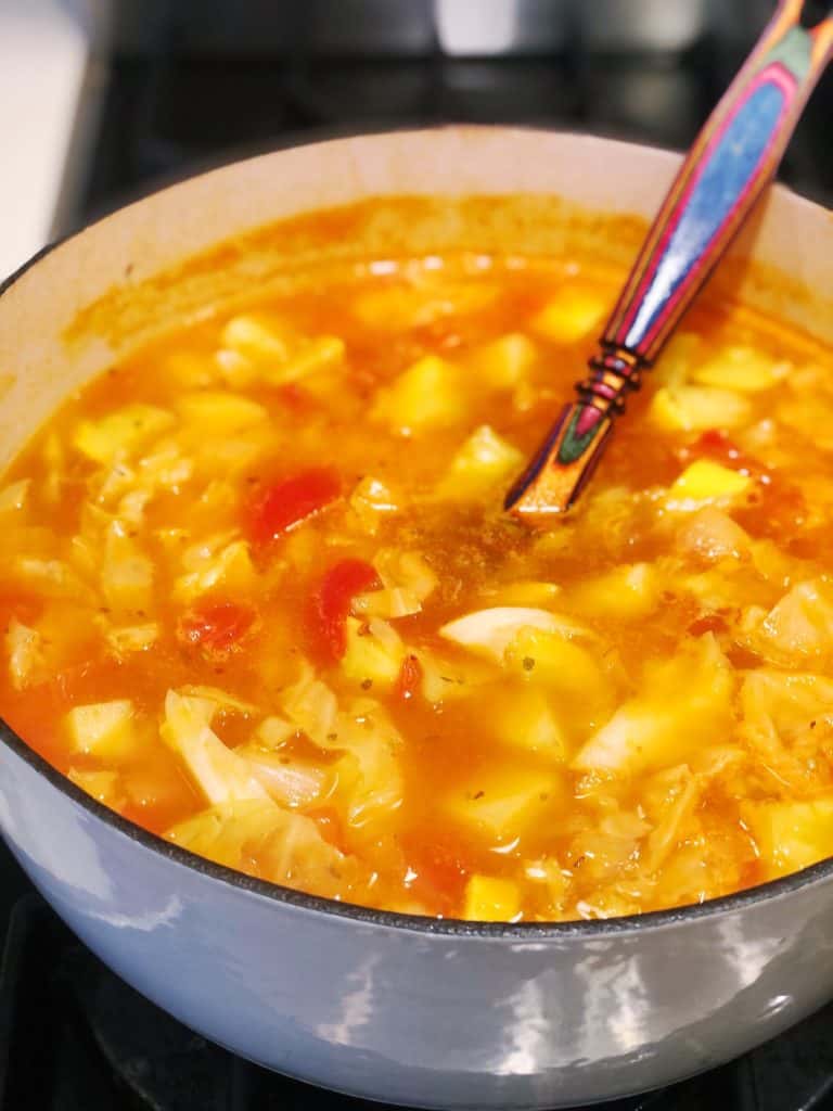 vegetable soup with cabbage angle