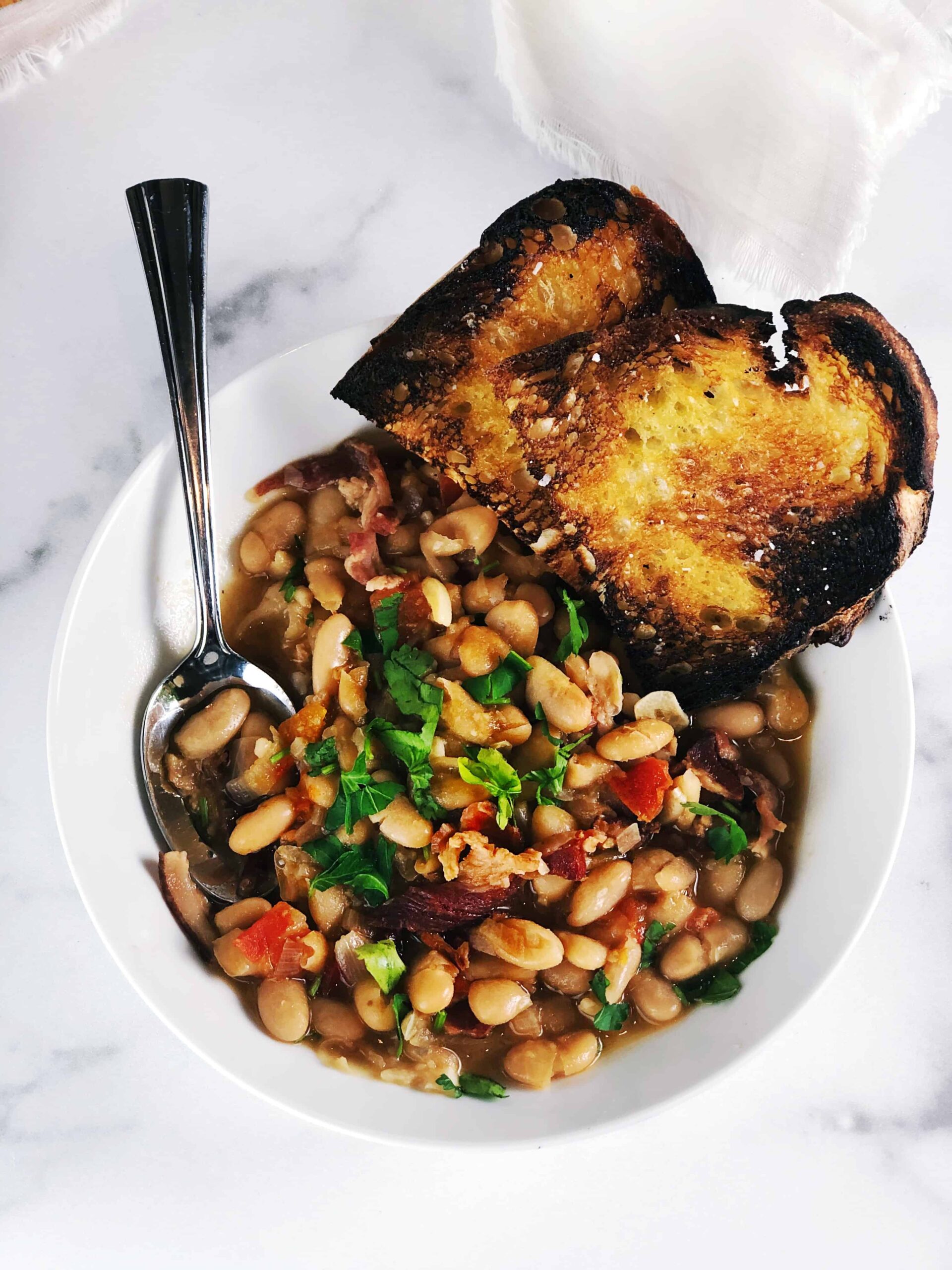 Italian beans with panetta