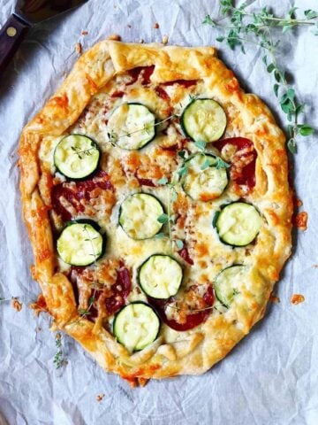 zucchini chorizo galette