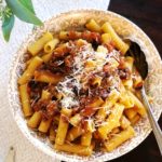 pasta genovese top view