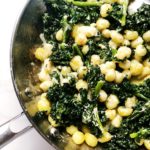 Italian pan fried gnocchi with parmesan cream