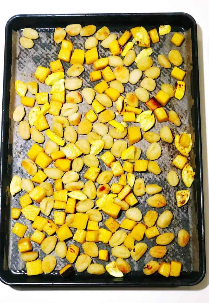 crispy sheet pan gnocchi with pumpkin