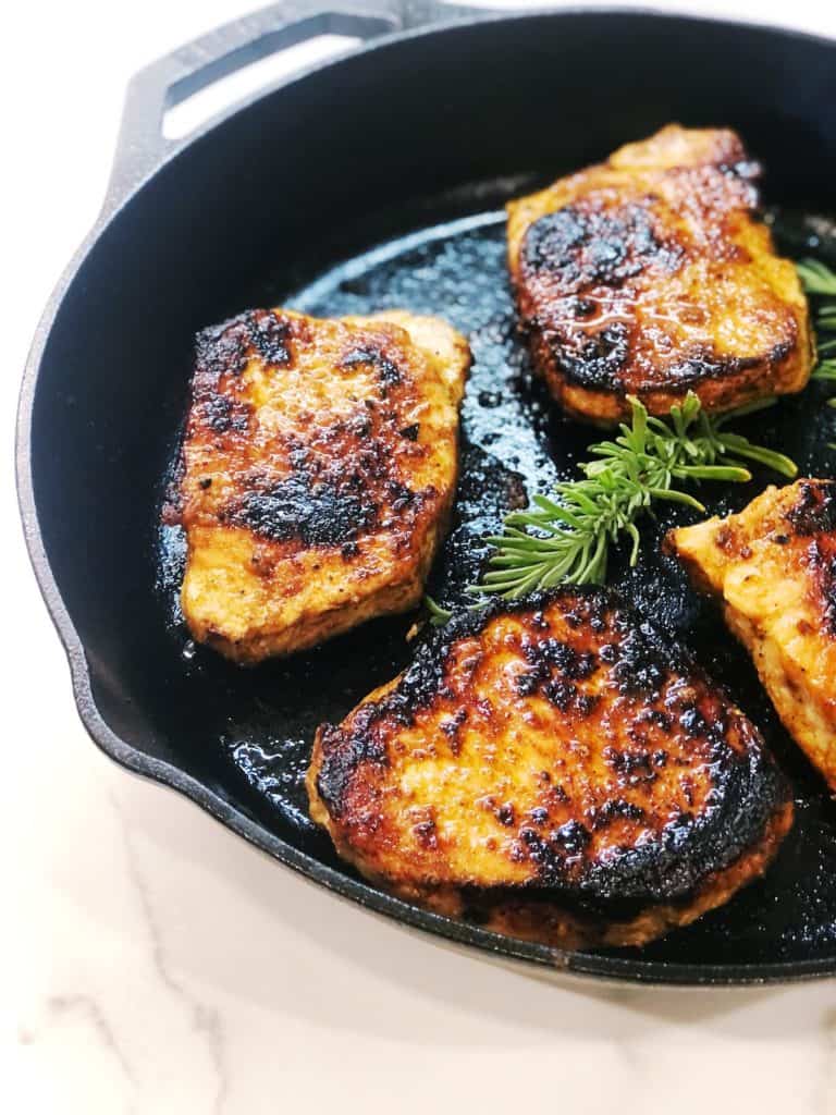 juicy boneless porkchops angle