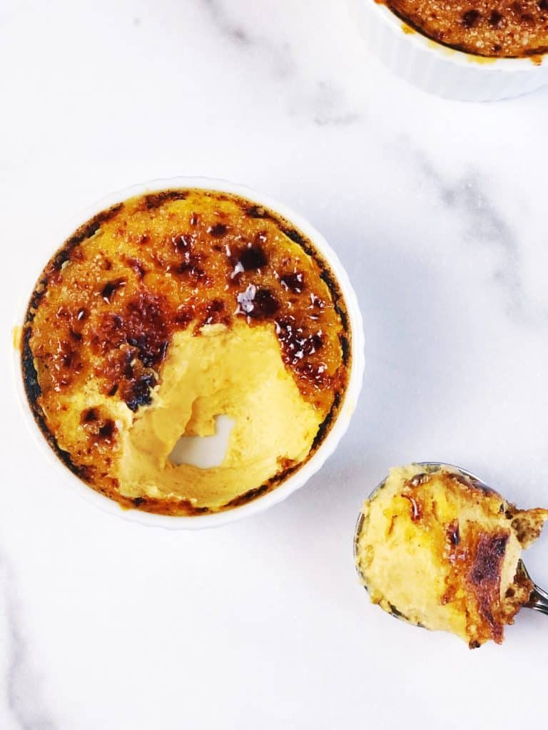 pumpkin creme brulee top view