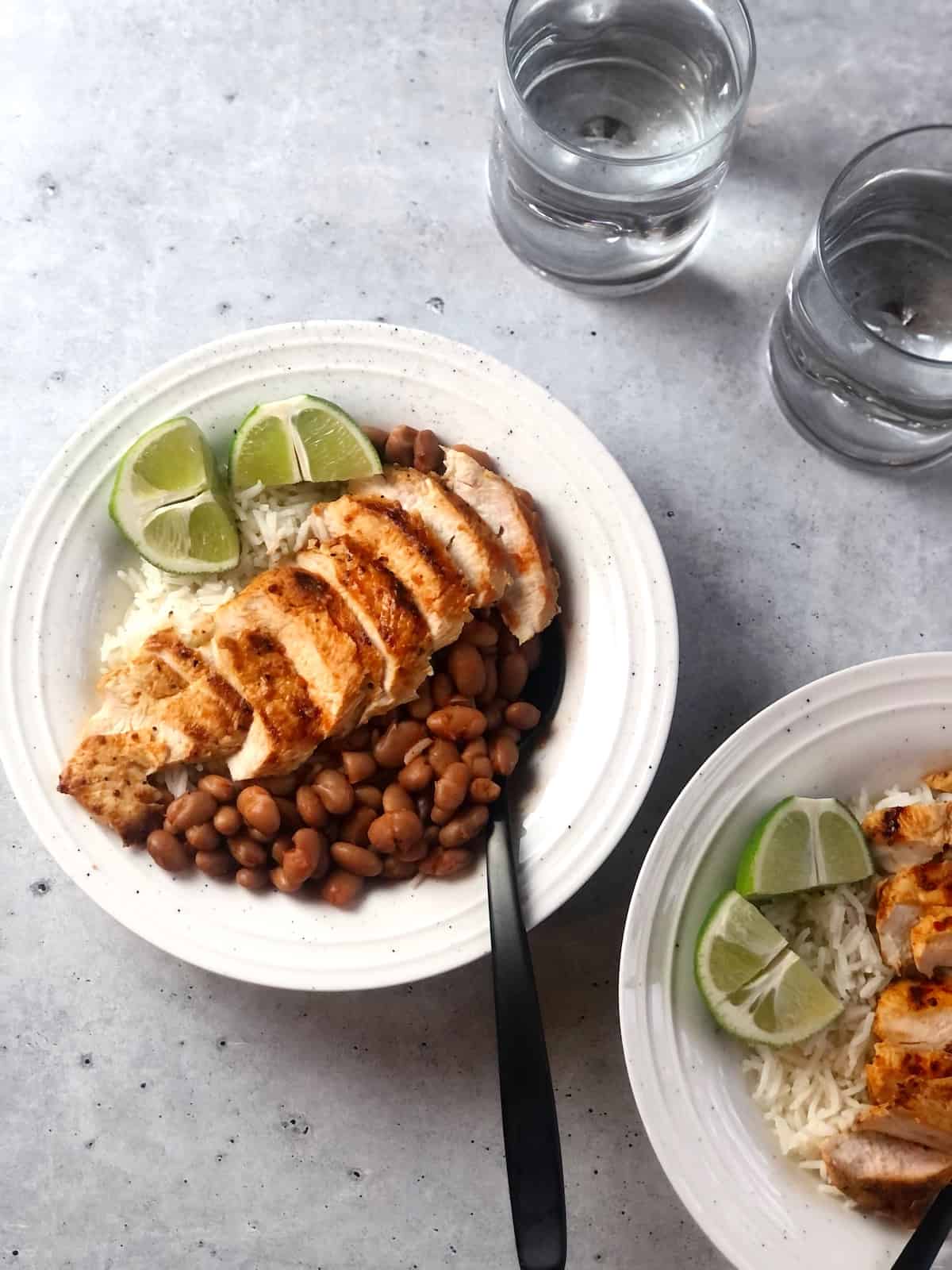 chicken bowl top view