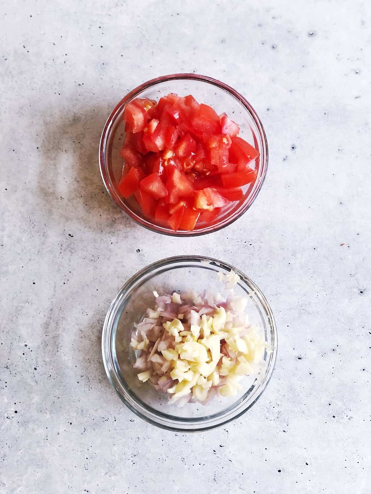 diced ingredients spanish rice