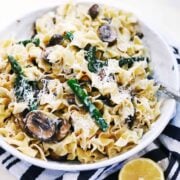ricotta pasta in bowl