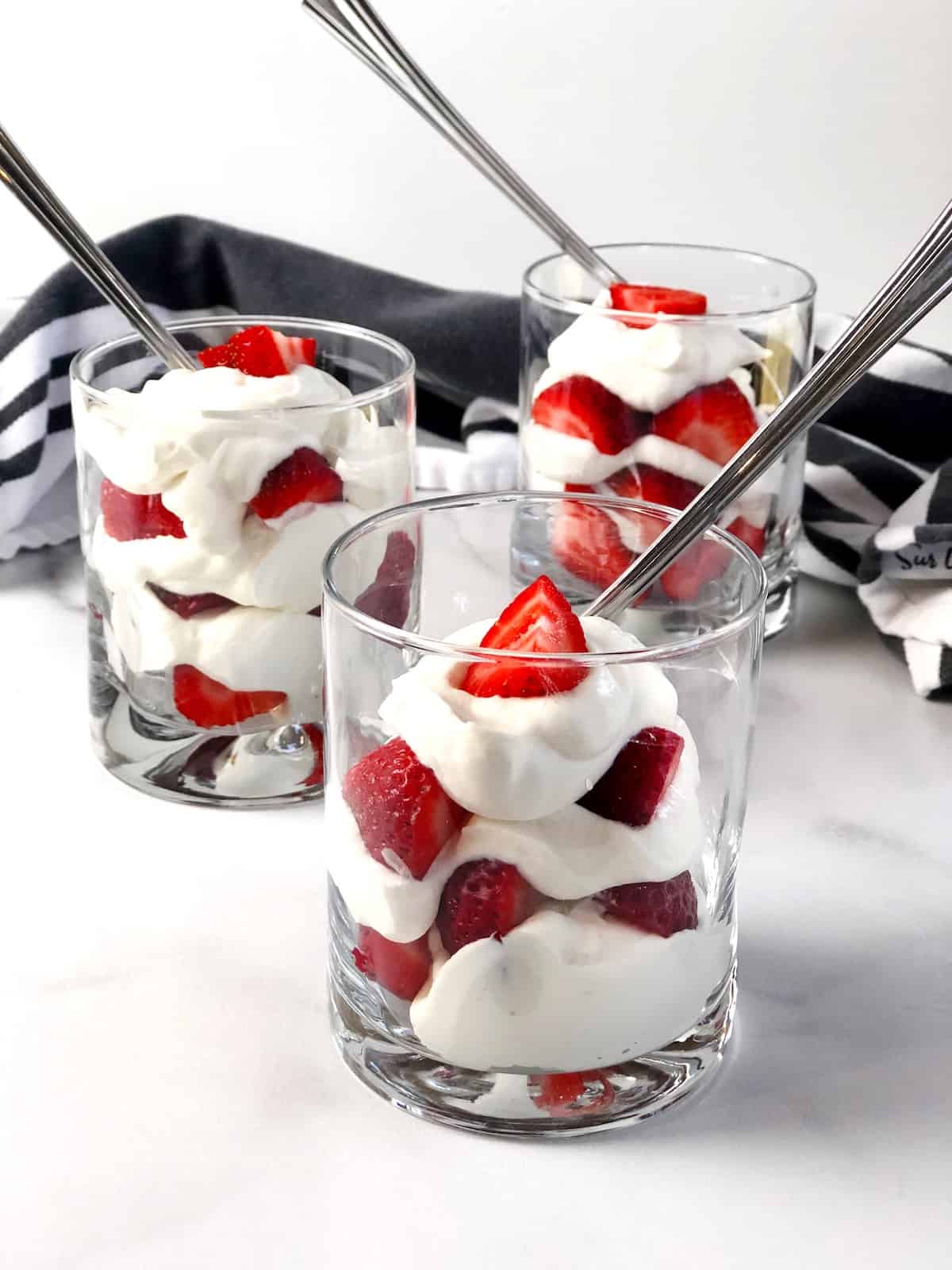 strawberries and cream parfait