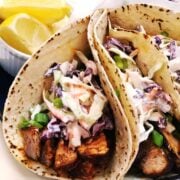 blackened tuna tacos