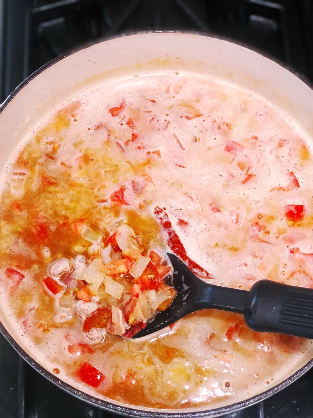 simmering borracho beans