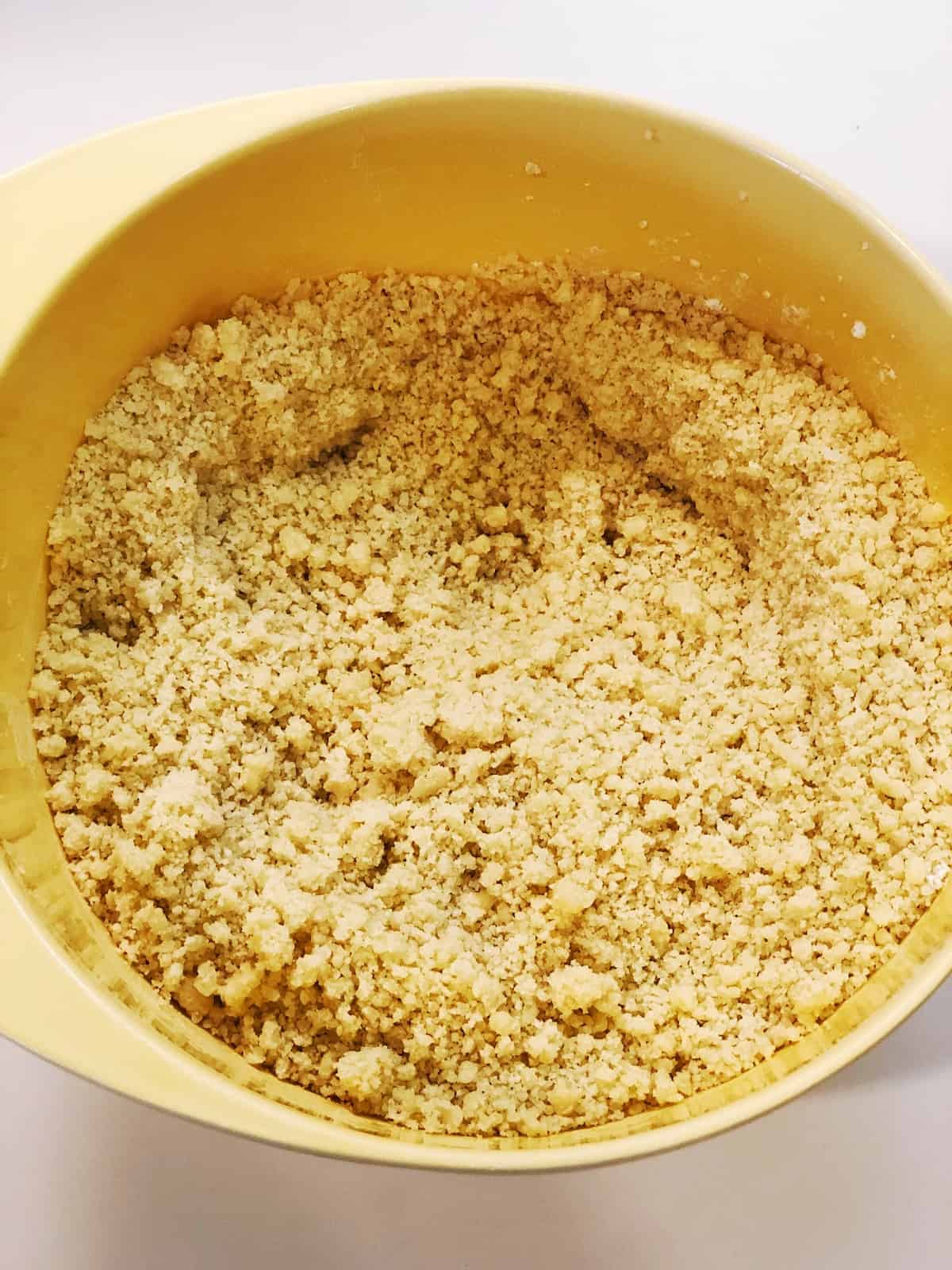 sprinkle sugar cookie dough in bowl