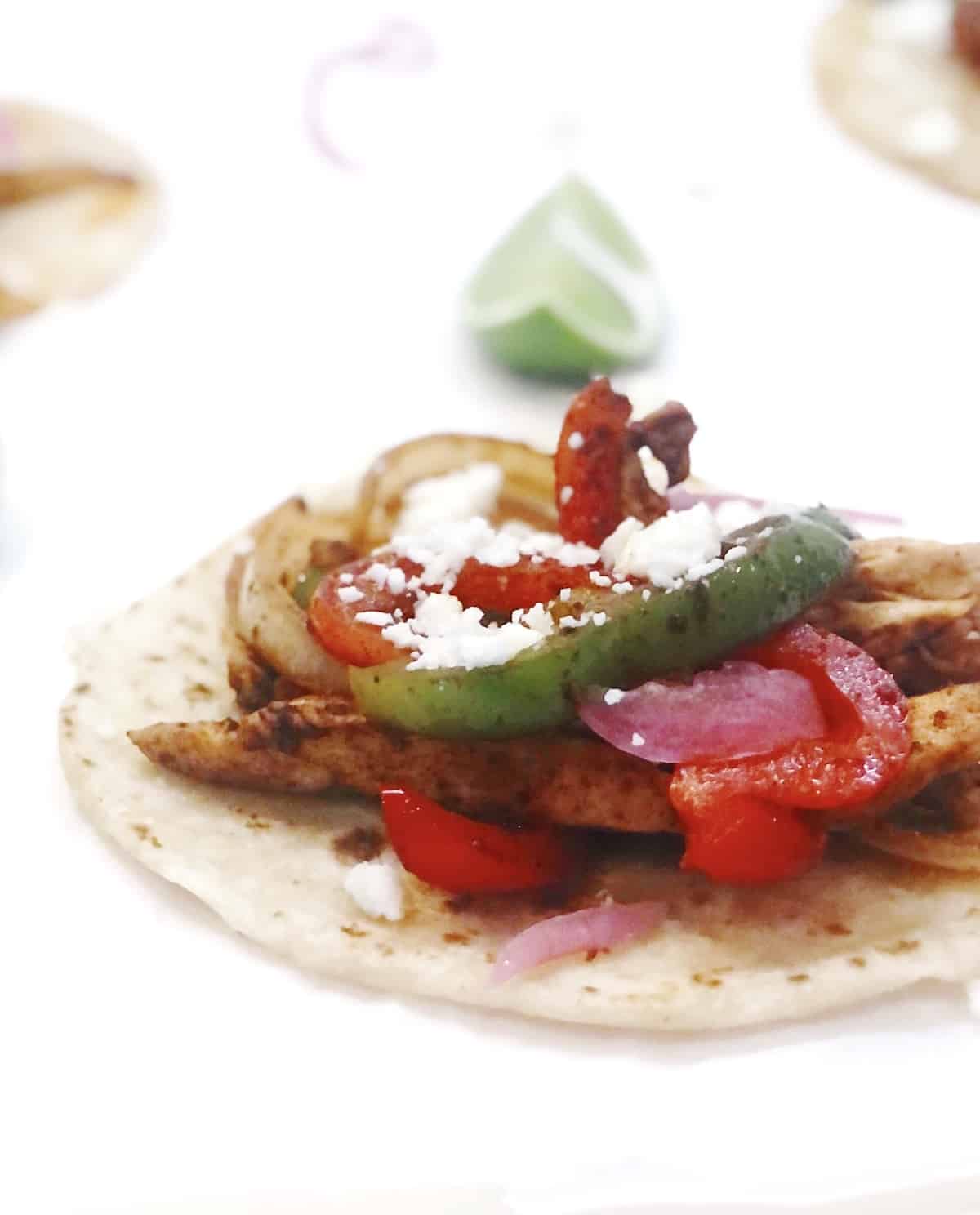 chicken fajita tacos