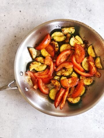 zucchini and tomatoes