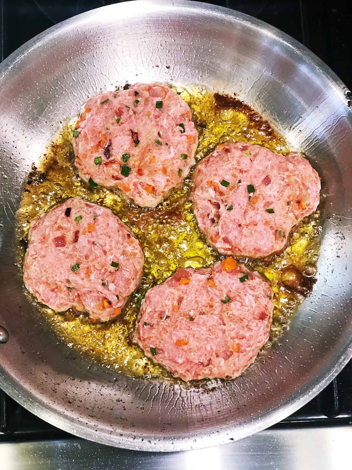 ground turkey cooking in pan