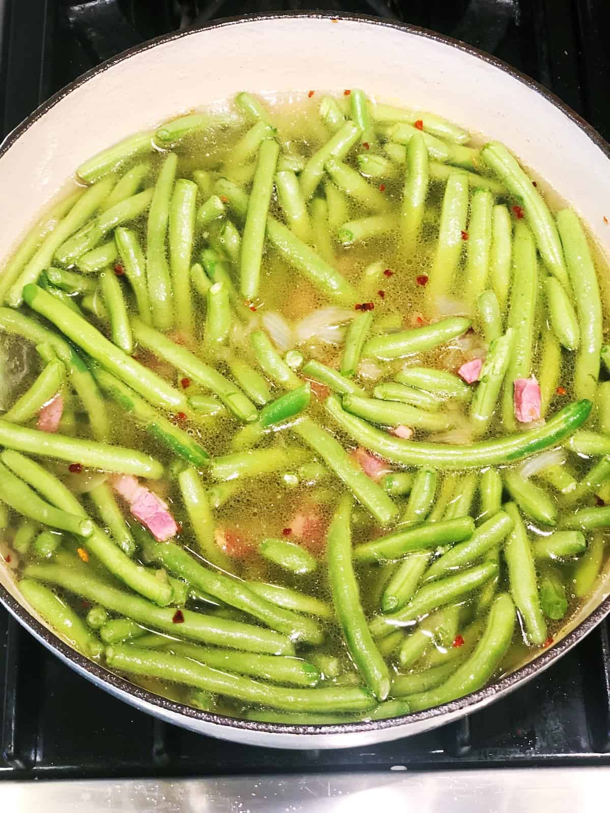 cooking southern green beans