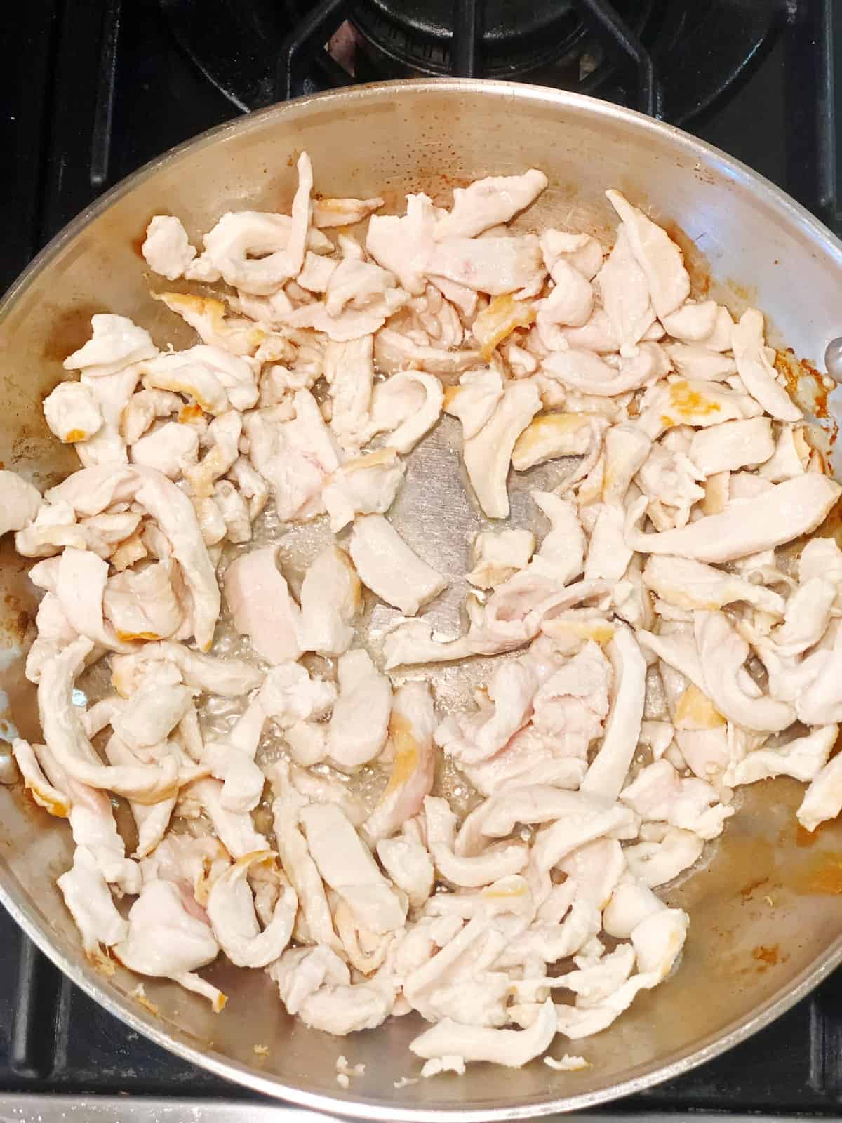 browning chicken for stir fry