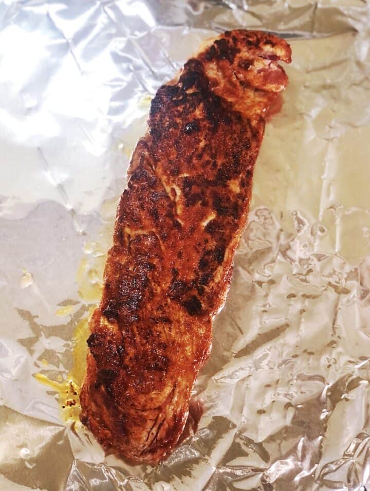 pork tenderloin ready to go in the oven