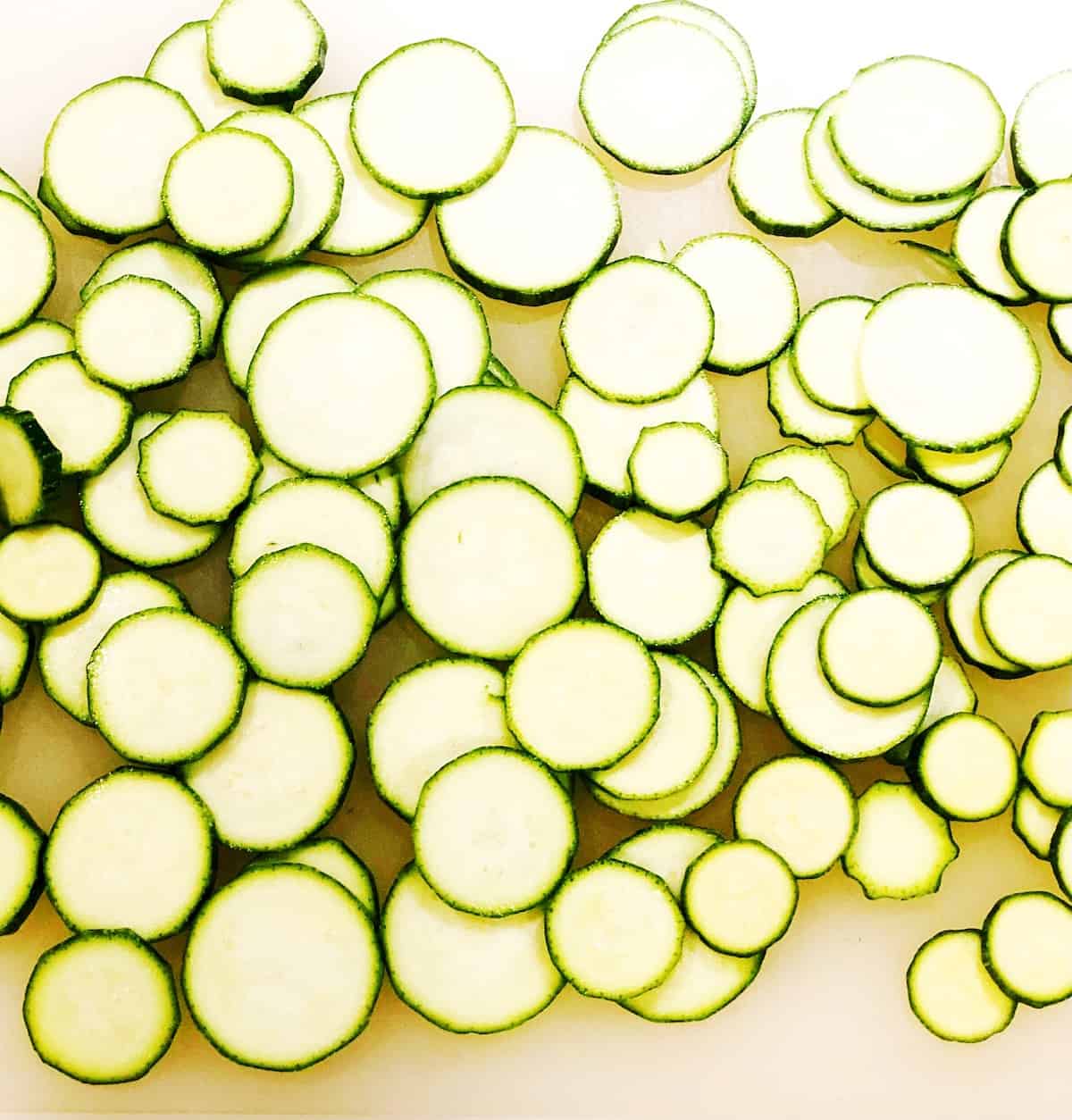 sliced zucchini rings