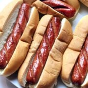 air fryer hot dogs in bun copy