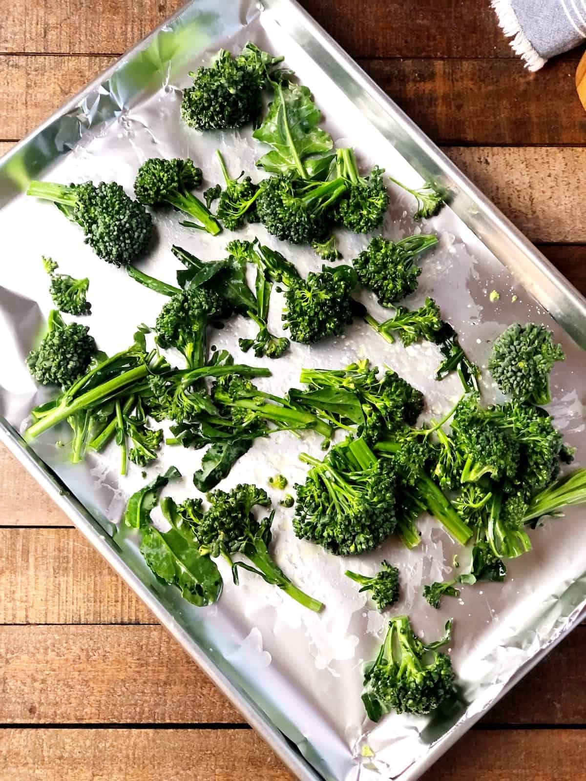 roasted tenderstem broccoli on sheet pan