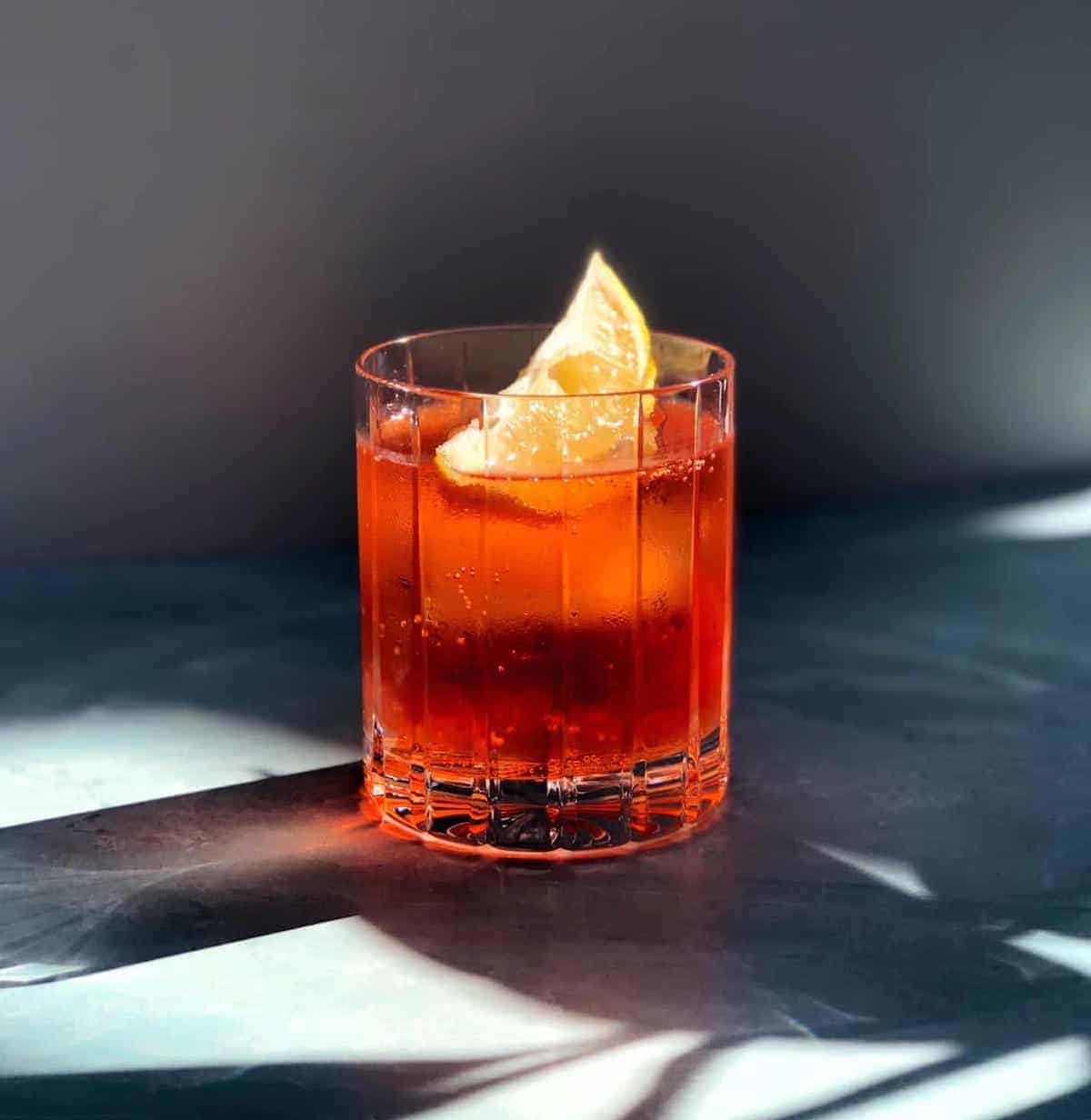 Aperol and soda in glass