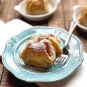 apple dumpling on plate