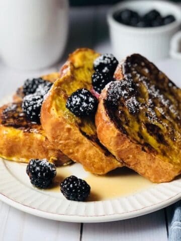 brioche french toast on plate