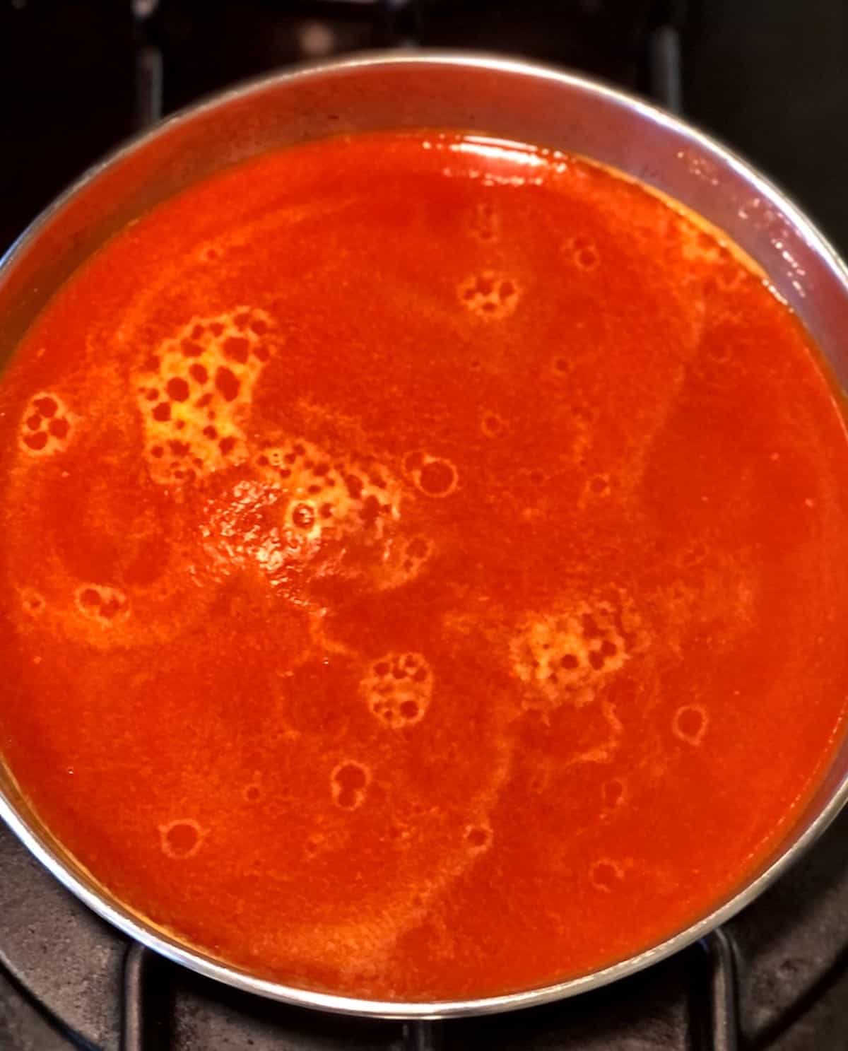 cooking down barbacoa seasoning