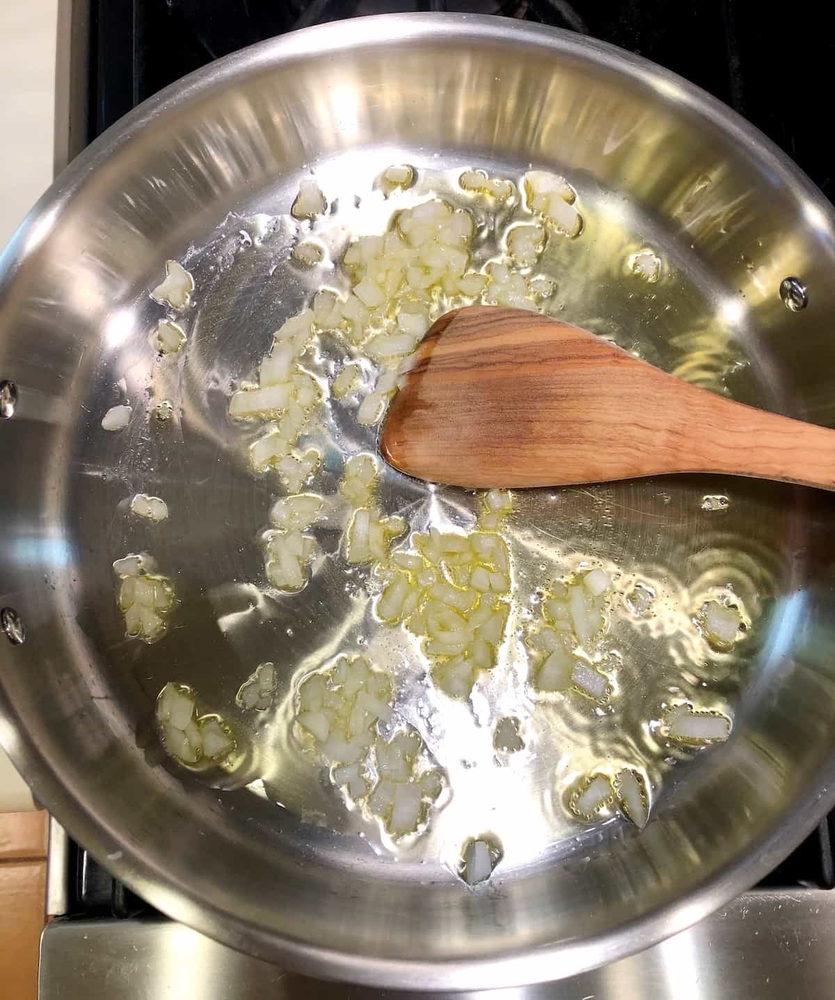 cooking onion for green beans