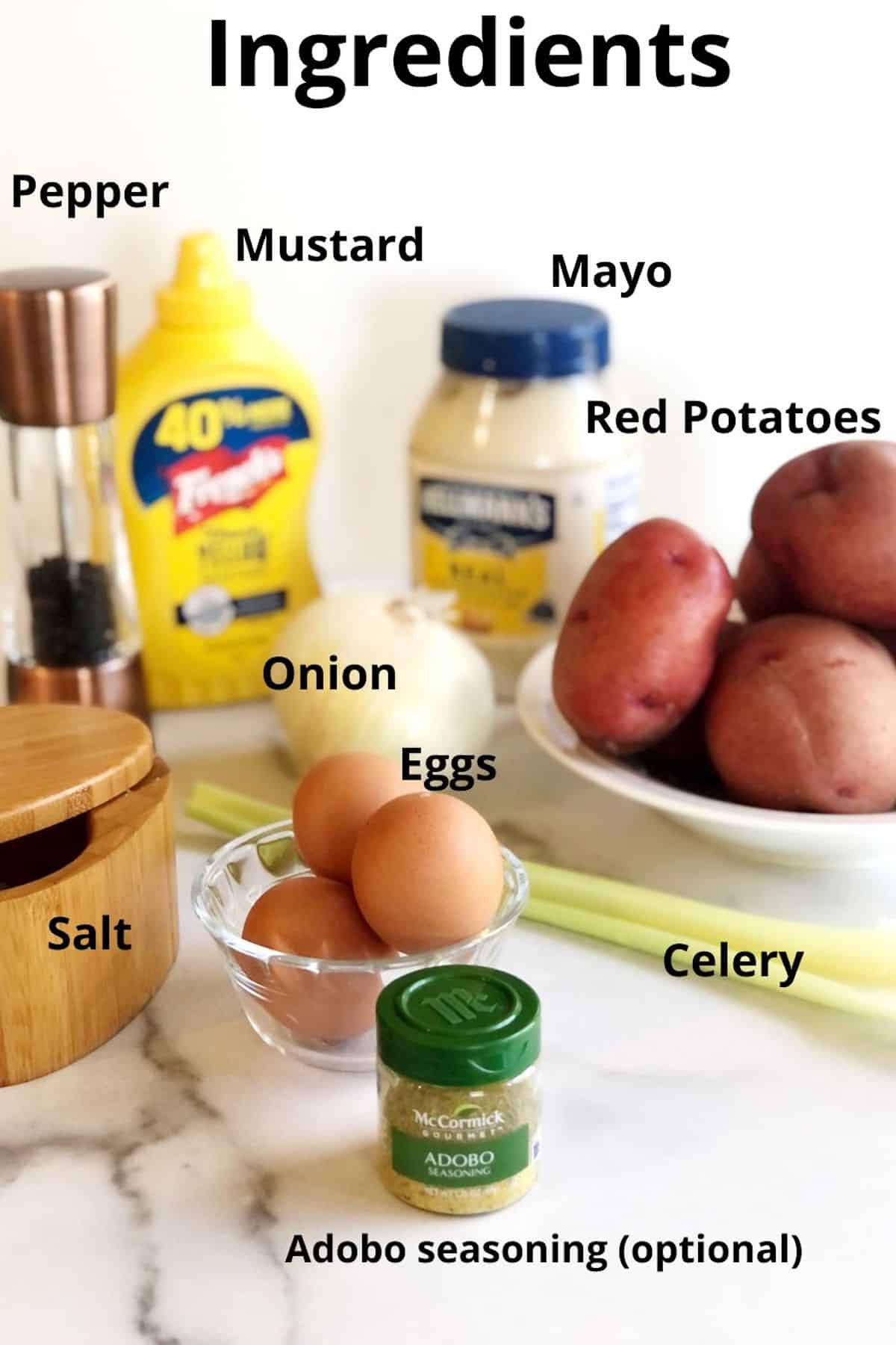red potato salad ingredients