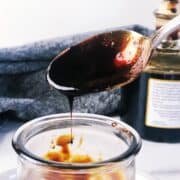 simple balsamic reduction closeup