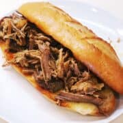 pot roast sandwich on a plate