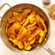 turmeric potatoes in pan