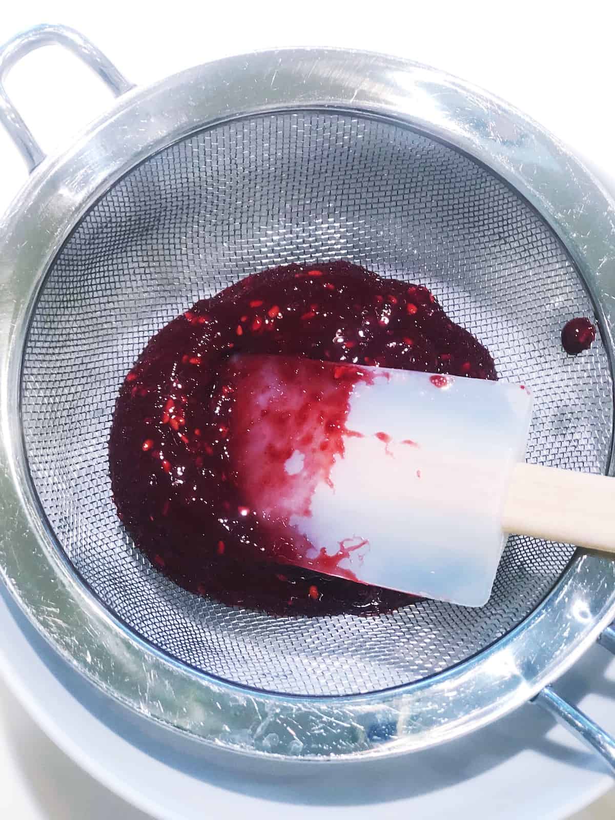 pressing blackberries