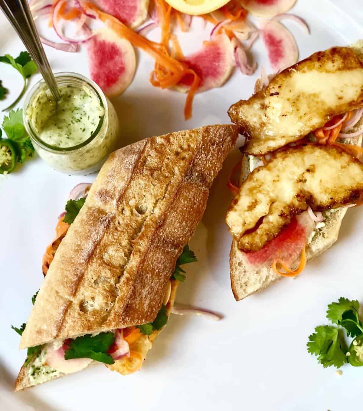 halloumi salad leftovers idea