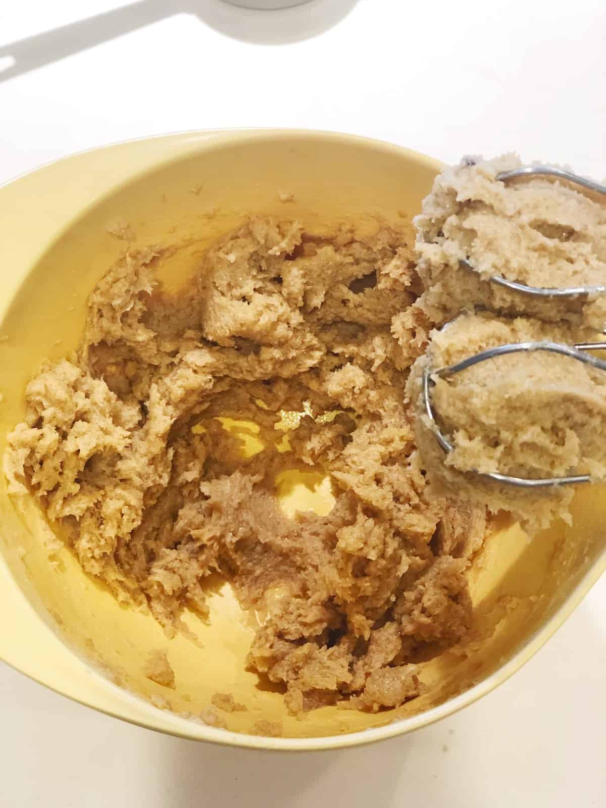 fruit and nut cookie batter