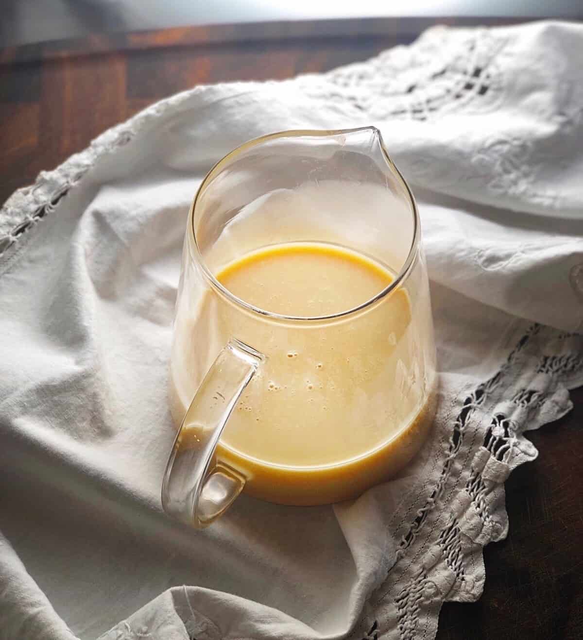 vanilla condensed milk bread pudding sauce