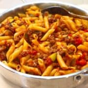 veggie pasta sauce with meat 2