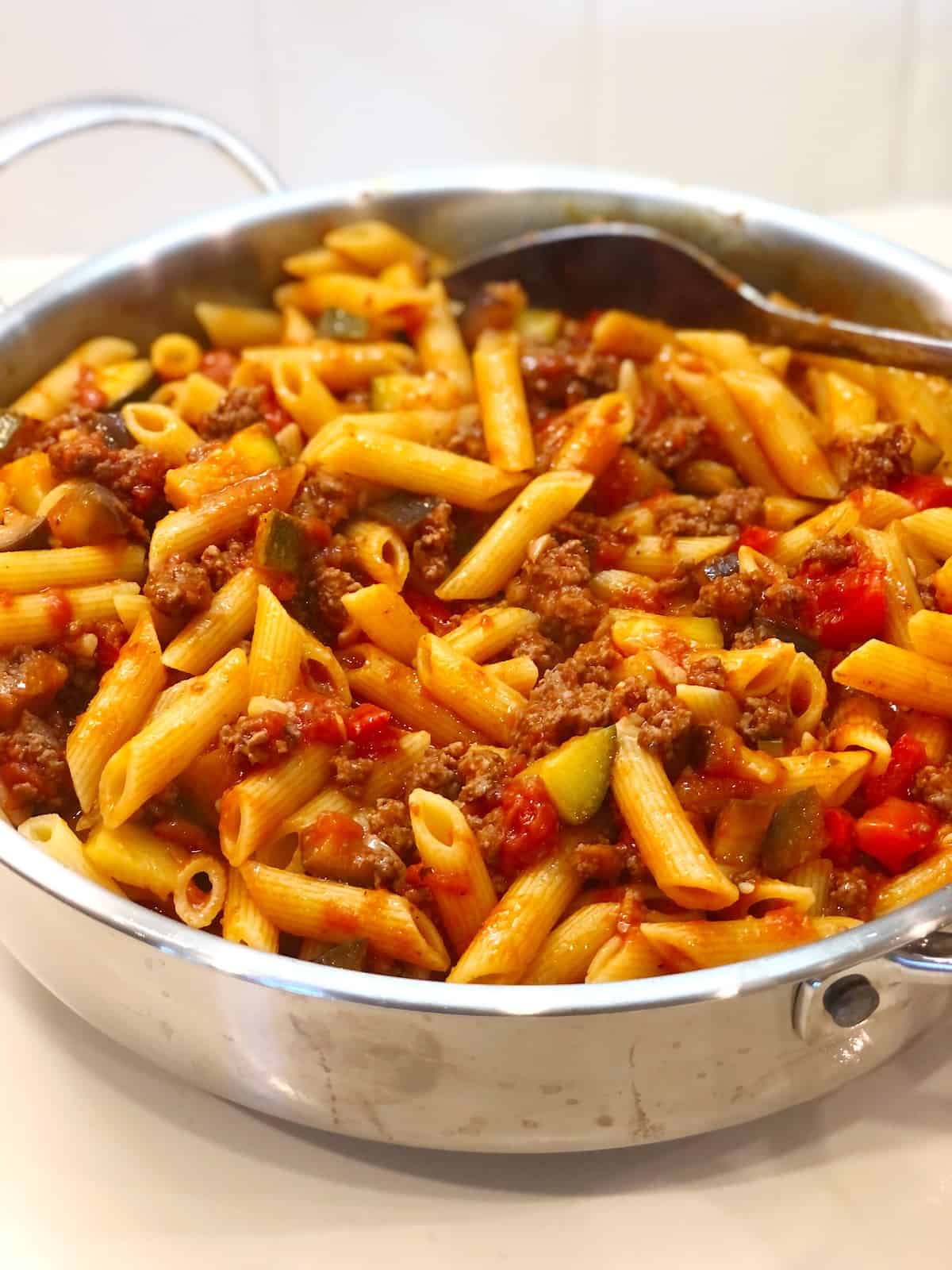 veggie pasta sauce with meat 2