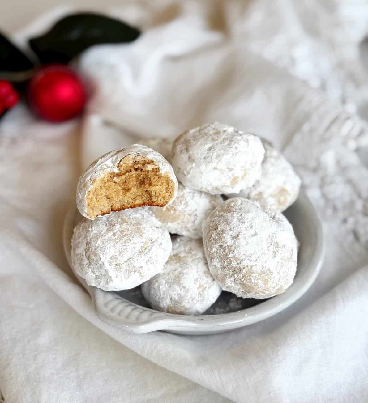 Cream cheese cookies closeup.